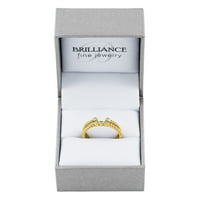 Gemspirations gyémánt akcentus divatcsomag gyűrű ezüst 14K sárga aranyozott