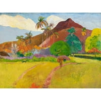 Paul Gauguin Tahiti táj Extra Nagy Művészeti nyomtatás falfestmény poszter Premium XL