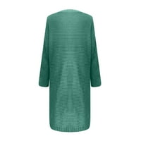 Yubatuo női őszi és téli egyszínű laza kötött pulóver közepes hosszúságú kabát pulóver kabátok nőknek sötétzöld L