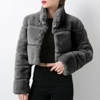 Női Szőrös hüvely méretű meleg kabát Fauxlong Plus felsőruházat rövid kabát női kabát GY XXL