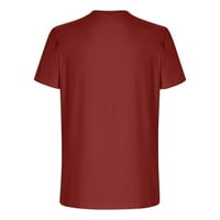 Clearance Férfi ingek július 4-én Amerikai pólók Legénység nyak pulóver póló Rövid ujjú póló Wine XL