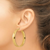 Finejewelers kt sárga arany csiszolt Hoop fülbevaló női felnőtt
