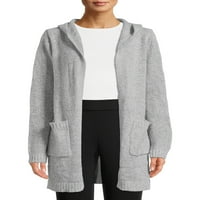 By Design Women's Firenze Open-Front Cardigan pulóver motorháztetővel