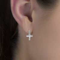 A Willowbird Cross Stud fülbevalók ródiummal borított sterling ezüstben vannak beállítva a nők számára