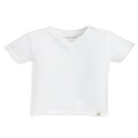 Burt's Bees Baby és kisgyermek fiúk szilárd V-nyakú organikus pólók, 3 csomag