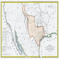 Texas Köztársaság és a szomszédos országok poszter nyomtatása amerikai háborús osztály amerikai háborús osztály TXZZ0062