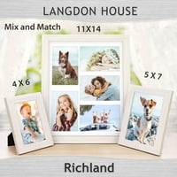 Langdon House Almond White Collage Frames w Mat for-fotók, Kortárs parasztház stílus, csomag, Richland kollekció