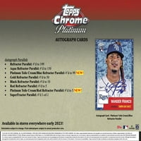 Topps Chrome Platinum Évforduló Baseball Kereskedési Kártyák Blaster Box