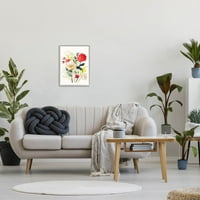 Stupell Industries félkövér vegyes virágdísz grafika szürke Keretes művészet nyomtatás Wall Art, Design Lanie Loreth