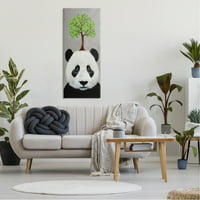 Stupell Industries Panda Medve És Fa Természet Portré Állatok És Rovarok Festmény Galéria Csomagolva Vászon Nyomtatás