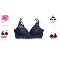 Maidenform Női Pure Comfort enyhén bélelt Bralette Stílus DM1188