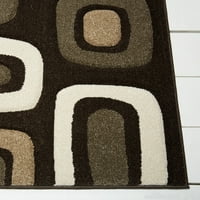Home Dynami Sumatra Modern Brown Geometrikus blokk kézzel faragott szőnyeg