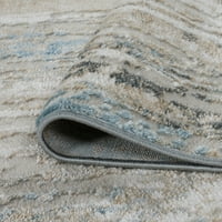 Kortárs terület szőnyeg absztrakt kék beltéri téglalap könnyen megtisztítható