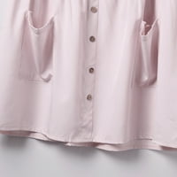 Finelylove Rózsaszín húsvéti ruhák lányoknak Beach ruhák a-line magas-alacsony Rövid ujjú Nyomtatott Pink XXL