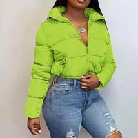 Jyeity Fall Savings Stand-up gallér kardigán kabát felsőruházat Párnázott kabát hókabátok nőknek Greenize XL