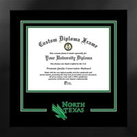 Észak-Texas átlagos zöld 17W 14h Spirit Diploma Manhattan fekete keret bónusz Campus képek litográfia