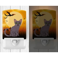 Caroline kincsei BB4447CNL Halloween Korat macska kerámia éjszakai fény, 6x4x3