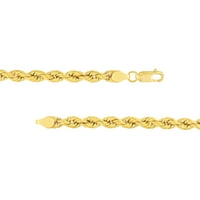 14K sárga arany női 8,50 üreges kötéllánc karkötő