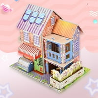 3D DIY Puzzle kastély modell rajzfilm Ház összeszerelés papír játék gyerek Korai Tanulás