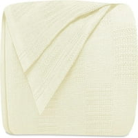 Oakias pamut takaró Twin Ivory-GSM termikus takaró - - puha és lélegző-tökéletes bármilyen ágy lefedésére