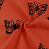 Nyak napi ingek nőknek divatos nyári őszi pillangók tunika felsők nyomtatott könyök hüvely Laza illesztés Hosszú ujjú