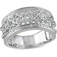 Karátos gyémánt sterling ezüst gyűrű