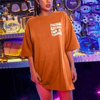 Nyári Túlméretezett Női pólók Plusz méretű szlogen grafikus alkalmi rövid ujjú Divatos csepp váll felsők Pólók