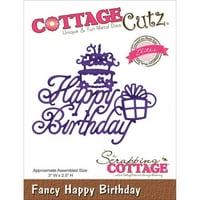 CottageCutz Elit Die-Fancy Boldog Születésnapot, 3X2.5