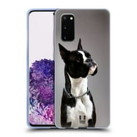 Head Case Designs népszerű kutyafajták Fekete-fehér kutya Boxer puha gél tok kompatibilis a Samsung Galaxy S S 5G-vel