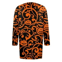 Cuhas Női kabátok kabátok Női Divat Alkalmi Hosszú ujjú Halloween nyomtatás közepes hosszúságú Kardigán Női felsők
