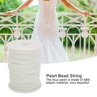 Joo Trim orsó műanyag Pearl Joo String, Fau Pearl String, DIY kézműves esküvői Party fehér