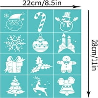 Selyem képernyő stencil karácsonyi öntapadó stencil hóember mézeskalács ember háló transzferek selyem képernyő Stencil