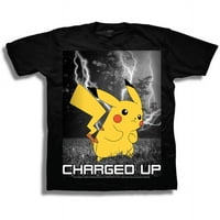 Pikachu Feltöltött Boys rövid ujjú grafikus póló póló