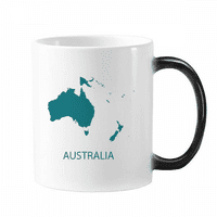 Ausztrália Óceánia kontinens vázlat Térkép változó színű bögre morfium hőérzékeny csésze fogantyúkkal ml