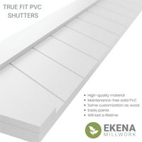 Ekena Millwork 18 W 30 H True Fit PVC Egyetlen Panel Chevron modern stílusú rögzített redőnyök, Viridian Green