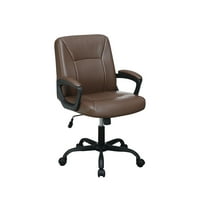 Állítható magasságú irodai szék párnázott kartámaszokkal, Aukfa ergonómikus asztali szék, kényelmes PU bőr feladat