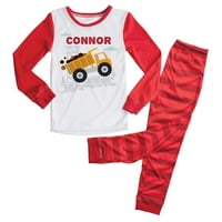 Személyre szabott Red Truck Boys kisgyermek pizsamák - 2t, 3T, 4T, 5 6T