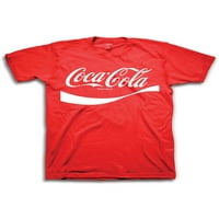 Férfi coca cola szkript logó rövid ujjú grafikus póló