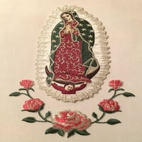 CF Keresztelő keresztség Ajándékok Guadalupe Szűz Mária hímzett vas a Patch