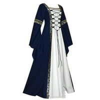 Yourumao Molett reneszánsz ruha nőknek középkori Retro Flare Hüvely Maxi ruhák hercegnő ruha lányoknak őszi ruhák nőknek