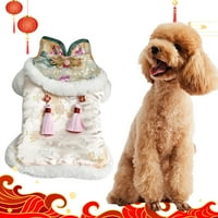 Waroomhouse kutya ruhák Ünnepi extravagáns Geometriai flitterek bojt gyönyörű csat Melegen tartani ruhával kínai stílusú