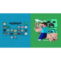 Minecraft fiúk 4- Karakterasztal és barátok grafikus pólók csomag