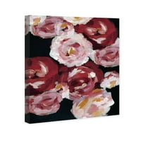 Wynwood Studio virág- és botanikus fali művészet vászon nyomatok 'Passion Garden' Florals - Piros, Fehér