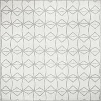 Nuloom Saunders geometriai beltéri kültéri szőnyeg, 4 '6', világosszürke