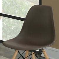 Amerikai bútorok Shego II Modern műanyag ékezetes székek - 2 -es szett, barna