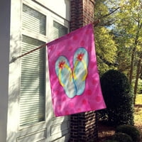 Carolines kincsek BB8184CHF Flip Flops Rózsaszín Polkadot zászló vászon ház mérete nagy, többszínű