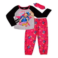 JoJo Siwa lány pizsama szett Szemmaszkkal, 3 darabos, 4-12 méretű