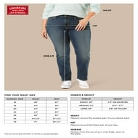 Aláírás: Levi Strauss & Co. Női és női plusz középnövekedés sovány farmer