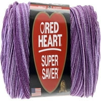 Red Heart Super Saver fonal-lila tónusú, 6 darabos gyűjtőcsomagolás