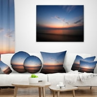 Designart Ko Samui Sea Sunrise Panorama - Túlméretes tengerparti dobás párna - 18x18